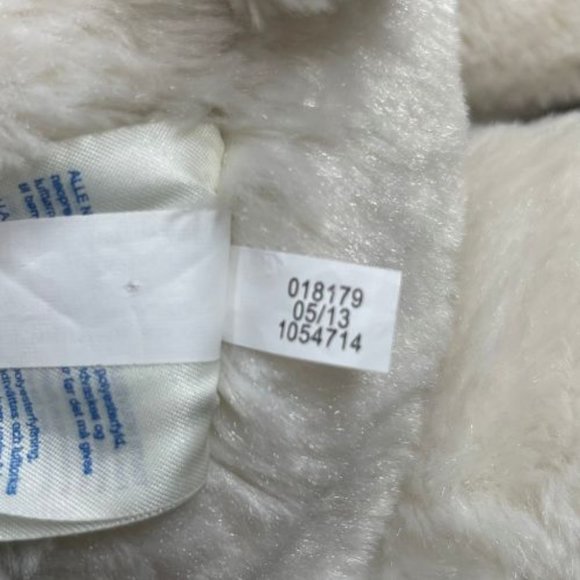 Build A Bear White / Cream Teddy Bear Brown Nose & Eyes 15" 2013 - Picture 11 of 12